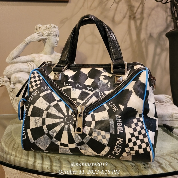 L.A.M.B. by Gwen Stefani Bristol Dartboard Satchel Luxury Designer Bag #582 - Picture 15 of 16